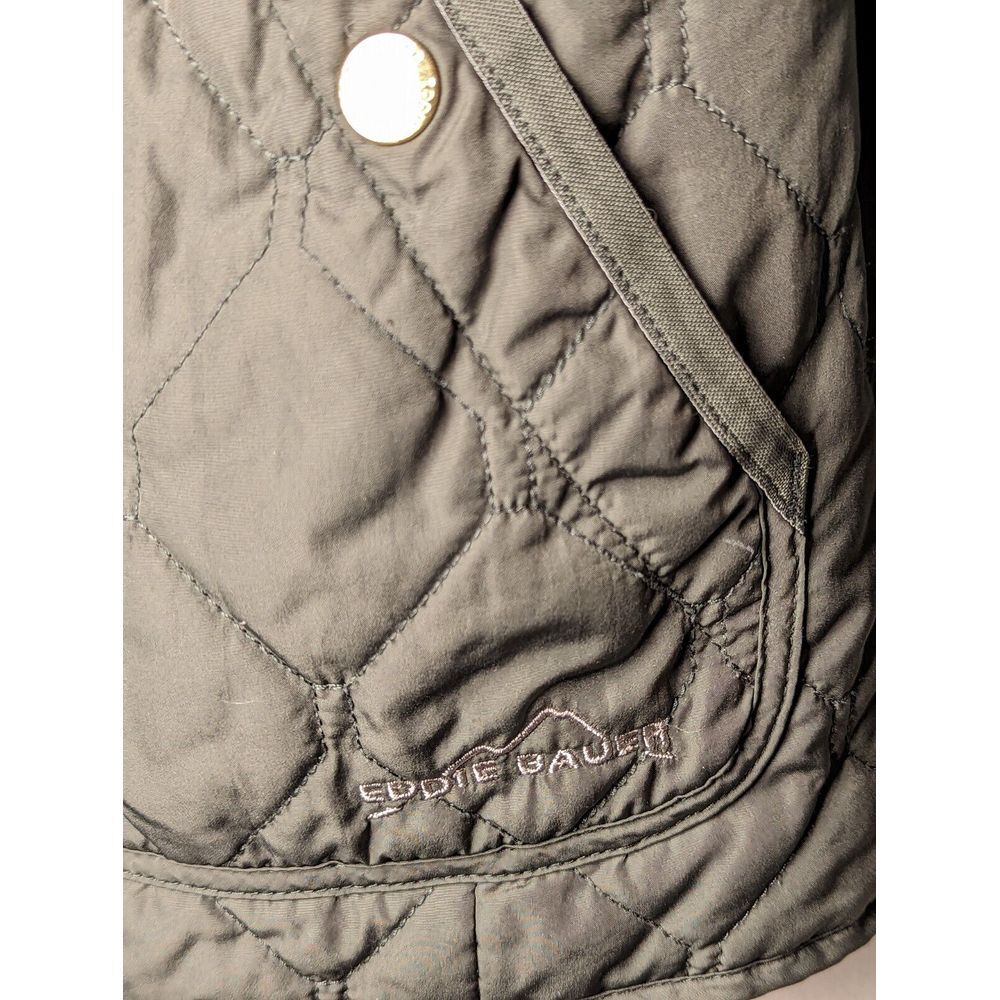 Eddie Bauer Jacket Womens Small Green Puffer Down Quilted Full Zip Up Outdoor - Picture 3 of 8
